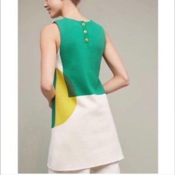 Anthropologie Knit Geometric Print Shift Dress - Picture 7 of 7